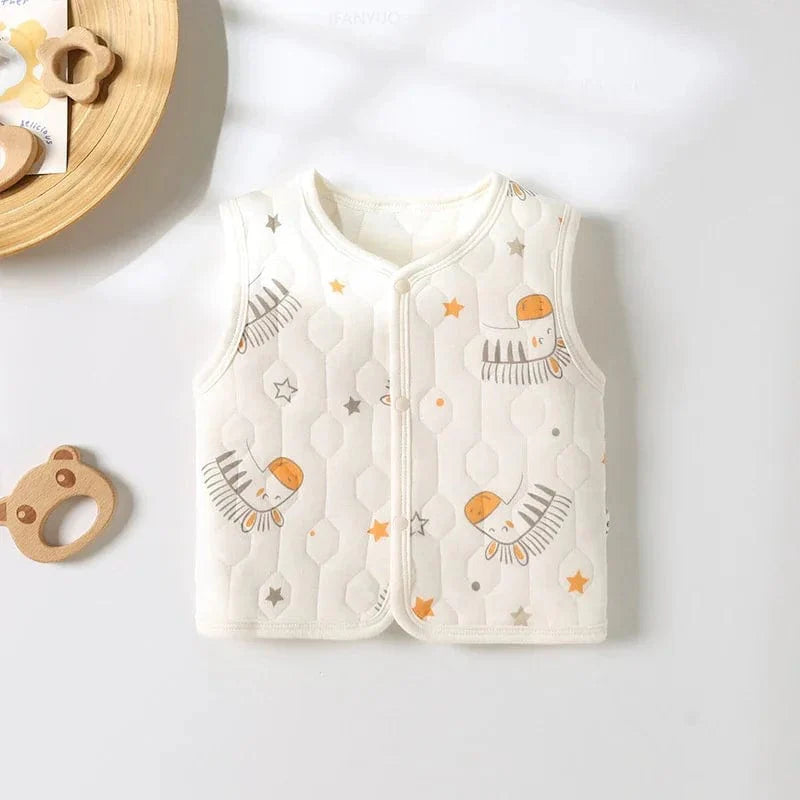 Button Front Sleeveless Vest