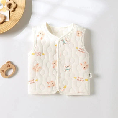 Button Front Sleeveless Vest